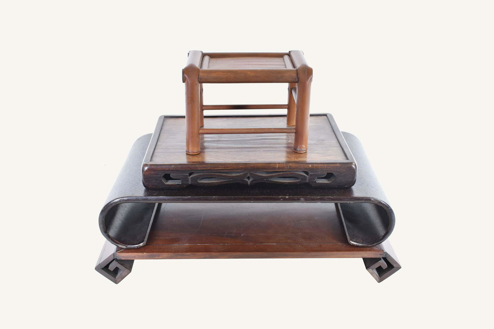 FOUR CHINESE WOOD STANDS (1 of 6)