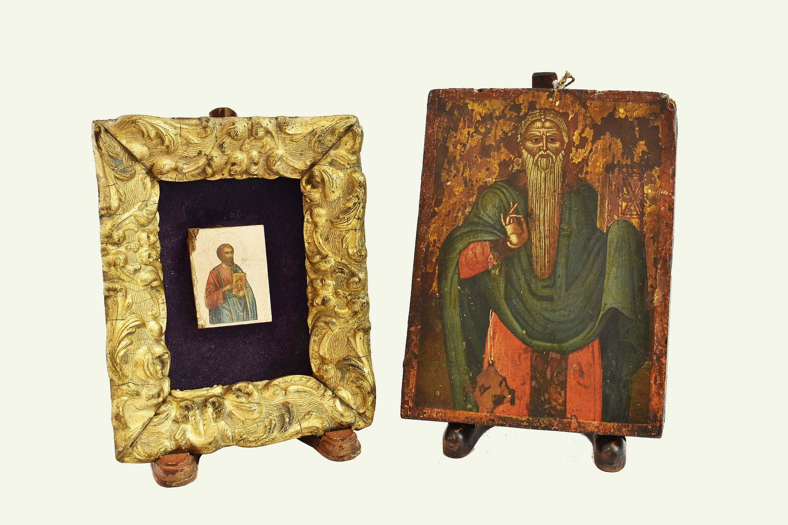 RUSSIAN ICON OF A BEARDED GENTLEMAN (1 of 9)
