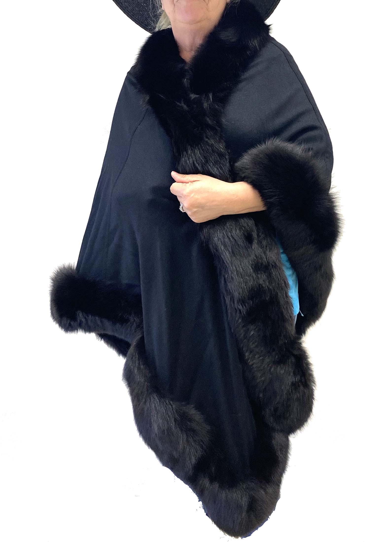 CASHMERE AND FOX WRAP AND A FOX STOLE (1 of 7)