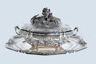 EMILE PUIFORCAT, FINE FRENCH SILVER SOUP-TUREEN, COVER