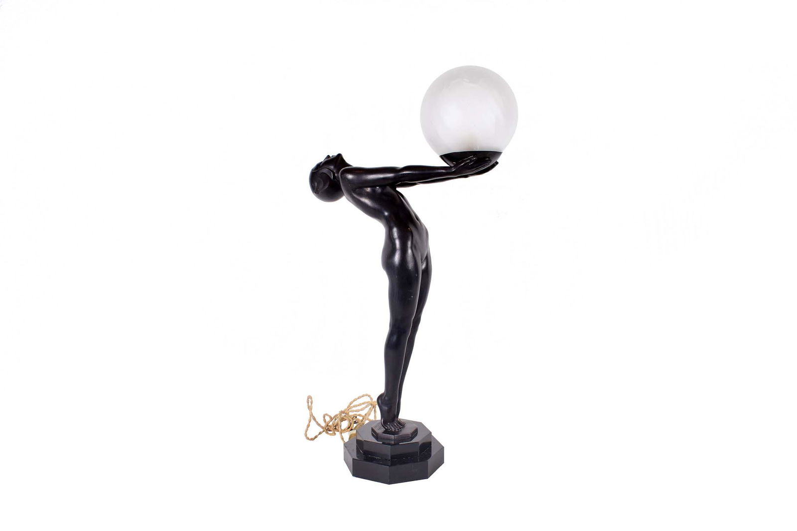 MAX LE VERRIER BRONZE ART DECO CLARTE TABLE LAMP (1 of 13)