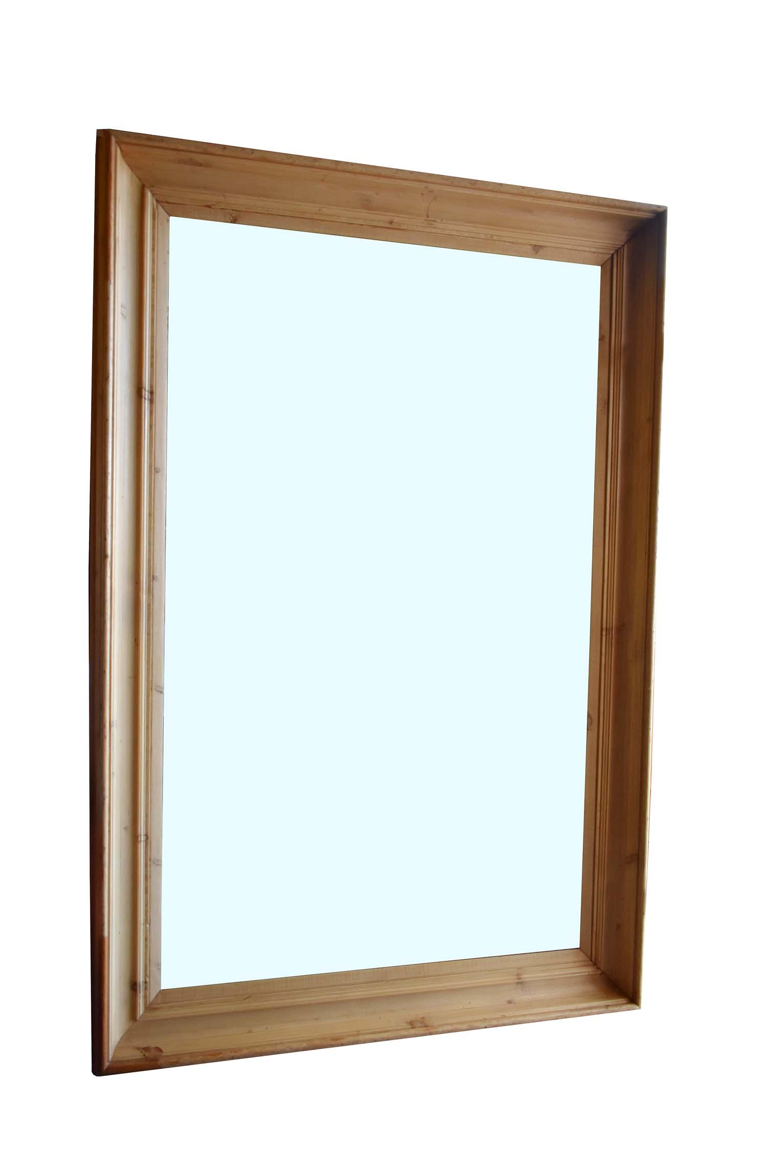 LARGE RECTANGULAR PINE MIRROR (1 of 3)