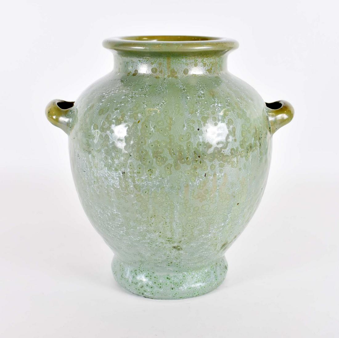 FULPER CRYSTALLINE CUCUMBER-GLAZED POTTERY VASE (1 of 5)