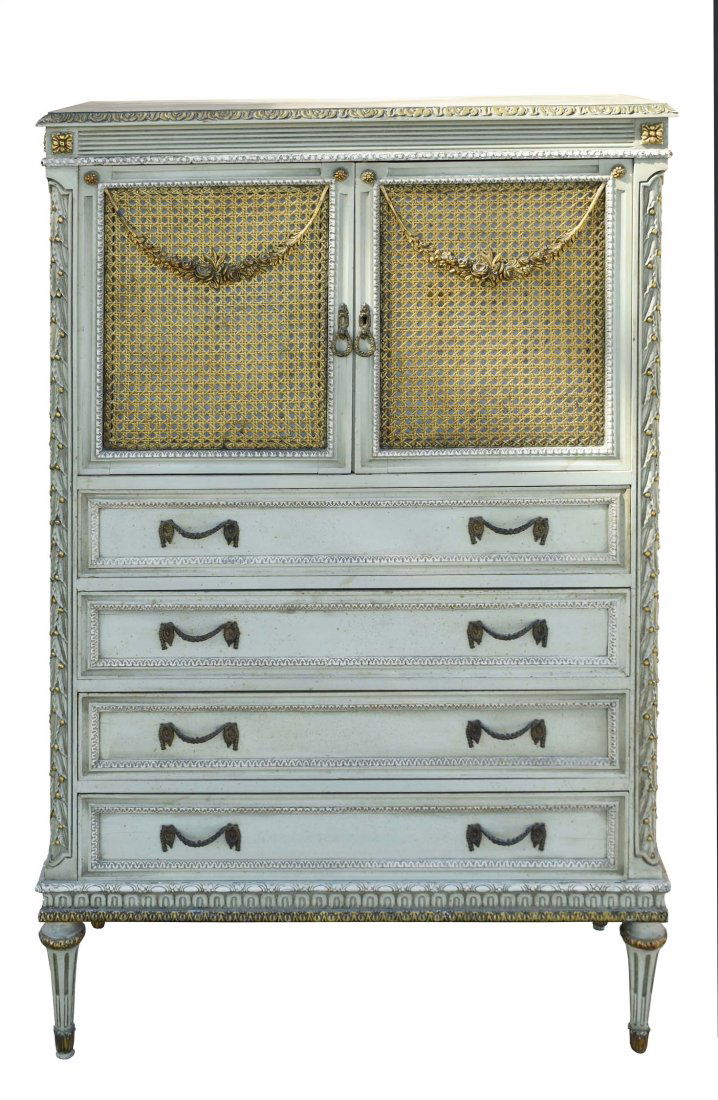 THREE PIECE SUITE OF LOUIS XVI STYLE BEDROOM FURNITURE (1 of 8)