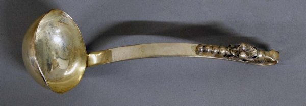 STERLING SILVER SAUCE LADLE: Mexican. In the "Lilly" pattern. Length 6". (2 oz) (50/70)