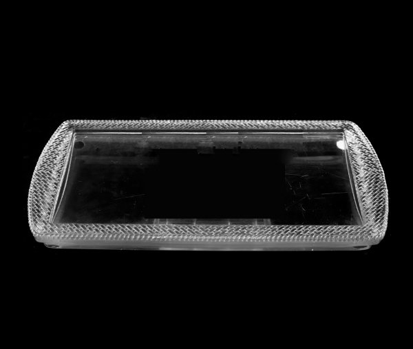 LALIQUE MOLDED, FROSTED & CLEAR BANGKOK CAKE PLATES: French. Signed Lalique France. Catalog No. 13723. Length 14 1/8". (350/450)