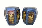 PAIR OF CHINESE STONEWARE BARREL-FORM STOOLS