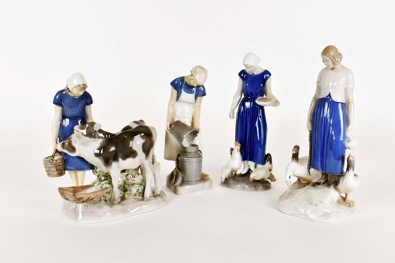 FOUR DANISH BING & GRONDAHL PORCELAIN FIGURAL GROUPS (1 of 6)