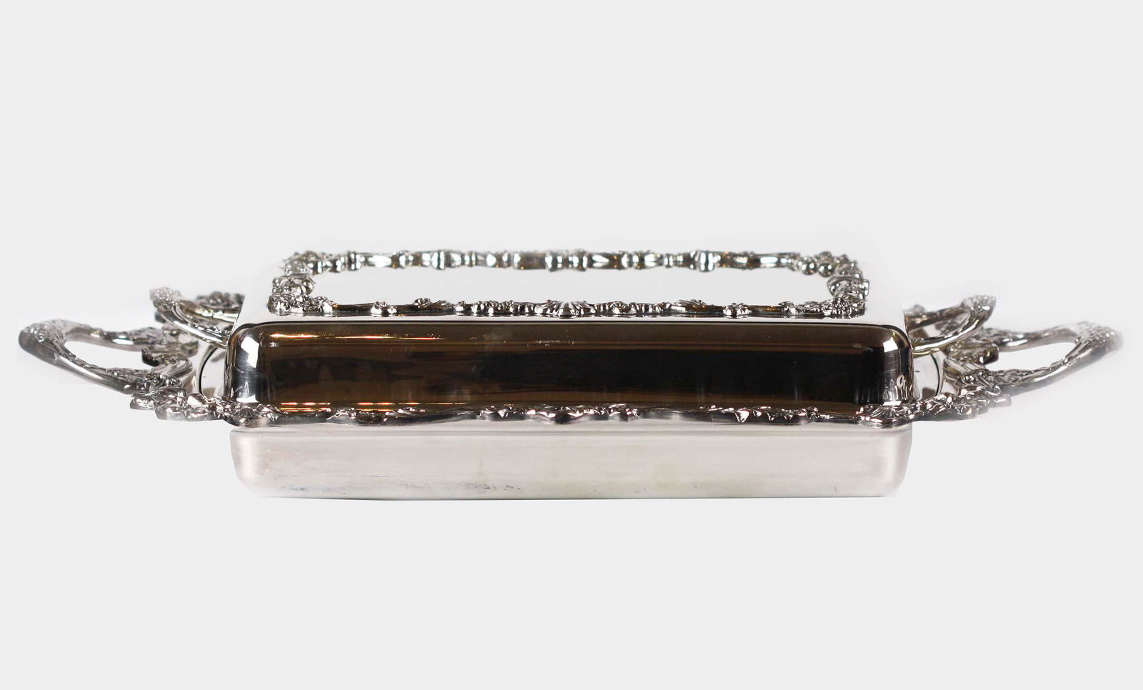 LARGE ENGLISH SILVER PLATE COVERED ENTREE DISH (1 of 5)