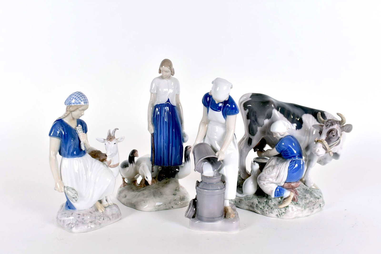 FOUR DANISH BING & GRONDAHL PORCELAIN FIGURAL GROUPS (1 of 7)