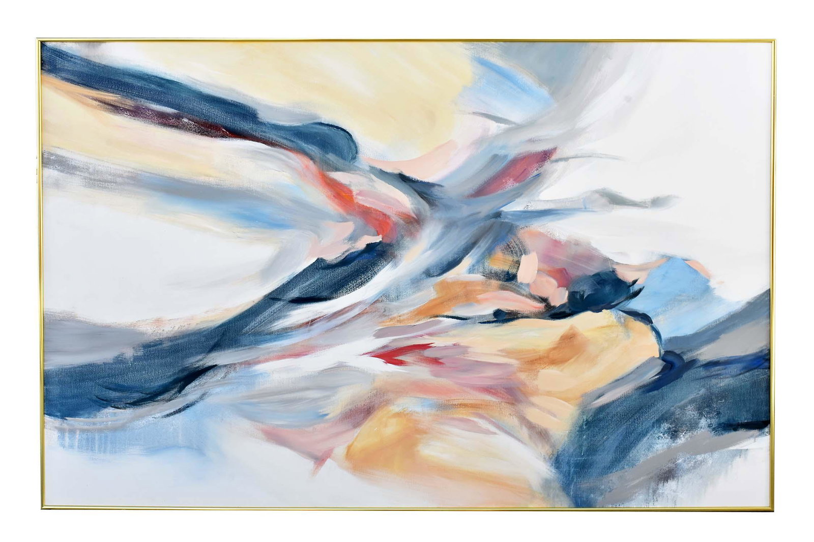 AMERICAN SCHOOL (20th Century): Untitled Abstract. Oil on Canvas. 60 by 92 in.