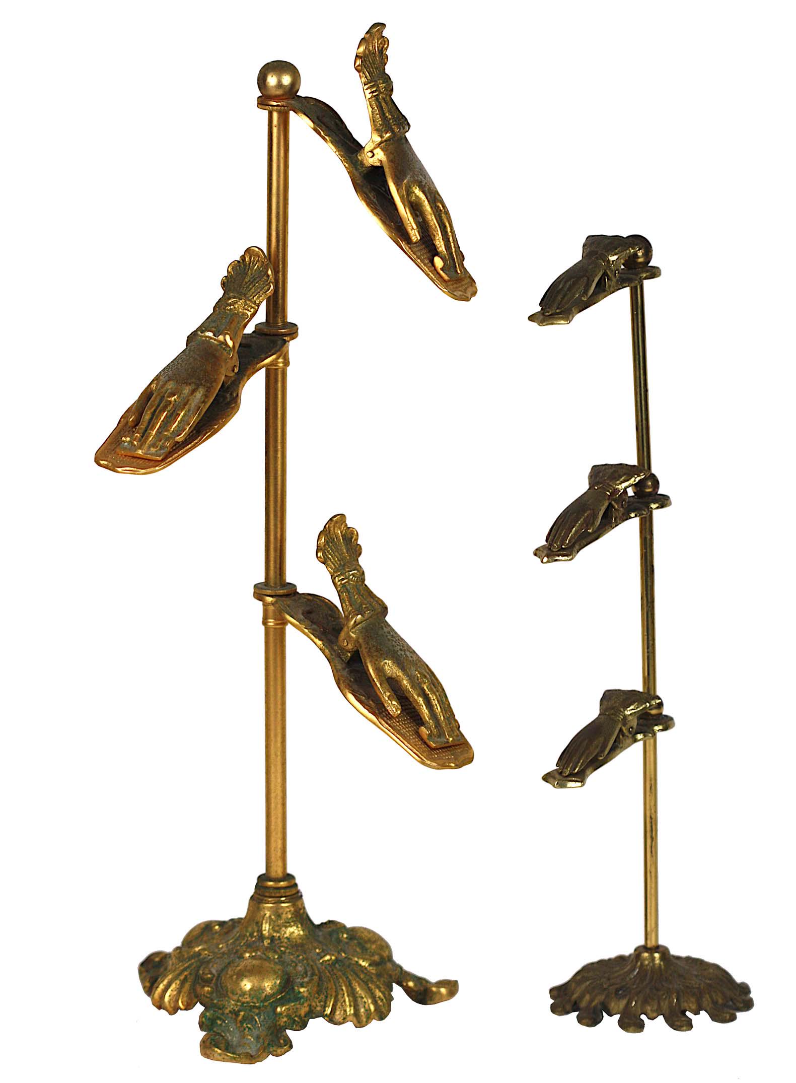 TWO 19th CENTURY BRASS PAPER CLIP HOLDERS (1 of 7)