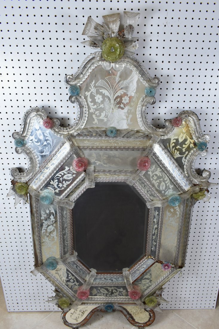 LARGE VENETIAN MIRROR-FRAMED MIRROR (1 of 16)