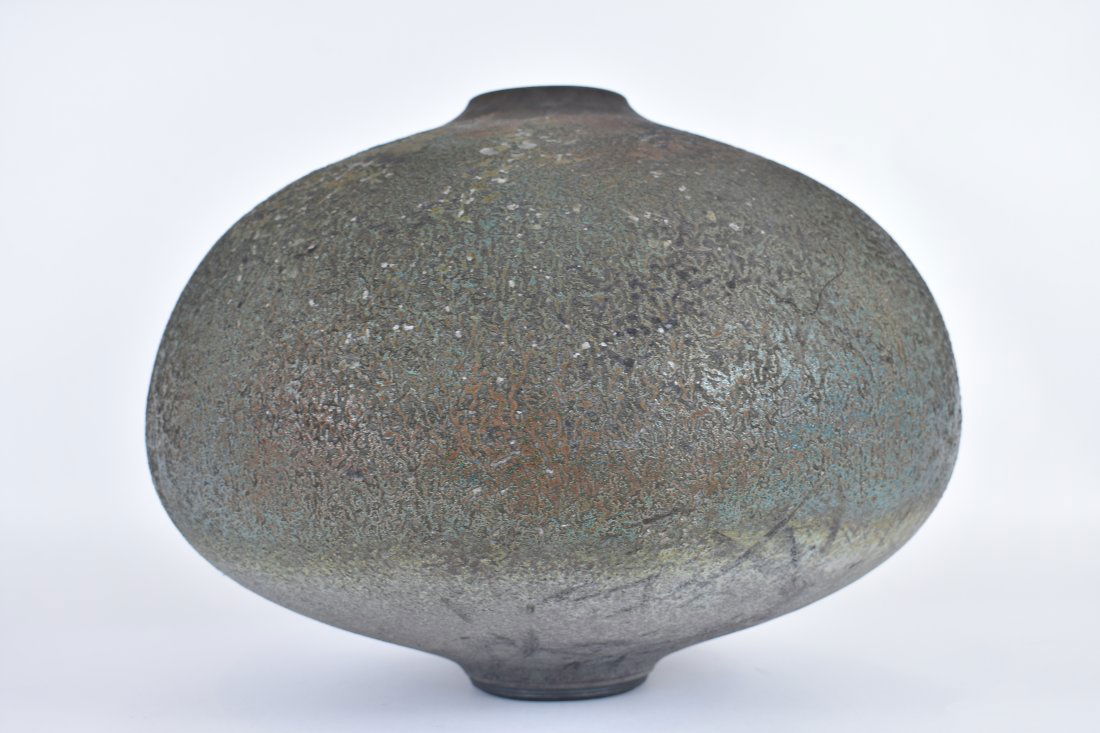 HARVEY SADOW RAKU-FIRED CERAMIC VESSEL (1 of 5)