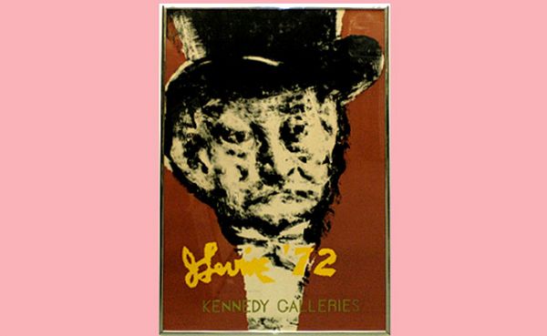 Jack Levine Color Lithograph Poster: Jack Levine (American 1915) Kennedy Galleries 1972 Exhibition color Lithograph poster. Signed and Dated Oct. 20 1972 in Pencil. Measures 39 Inches Tall 25-1/2 Inches Wide. Chrome Frame. Good Conditon.