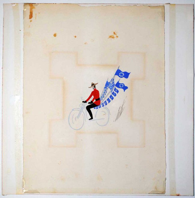 ROMAIN DE TIRTOFF ERTE (Russian/French. 1892-1990): "Untitled". Signed Erte l/r. Gouache on Paper. Sheet measuring 14 3/8" by 11". Unframed. (Cond: paper has mat burn, some soiling and several stains not affecting image) (1000/1500)