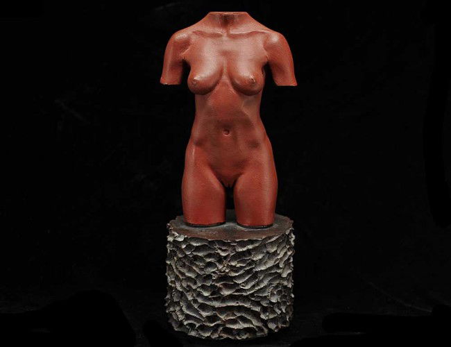 ROBERT GRAHAM (American. 1938-2008): "Moca Torso" Monogrammed R.G., numbered 44 and inscribed "Smiley". Circa 1992-1995. Bronze. Height 10 7/8". (3000/5000)