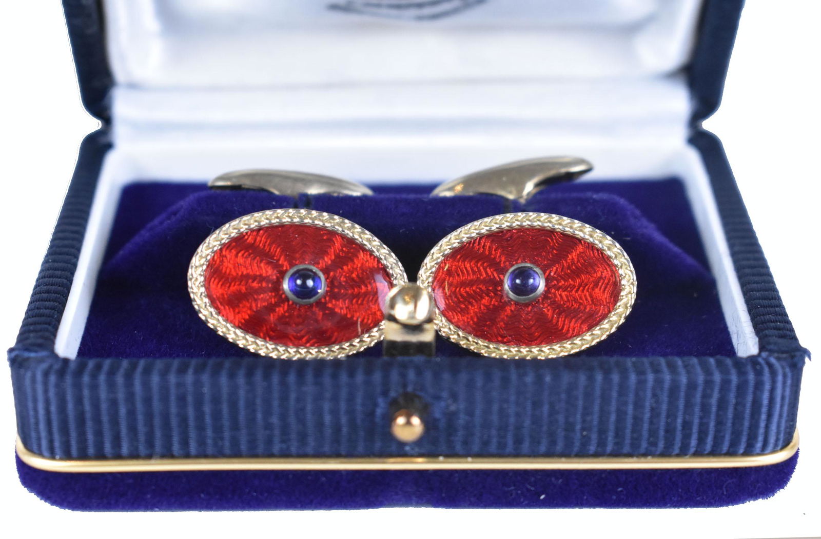 ANTIQUE RUSSIAN SILVER AND ENAMEL CUFFLINKS (1 of 3)