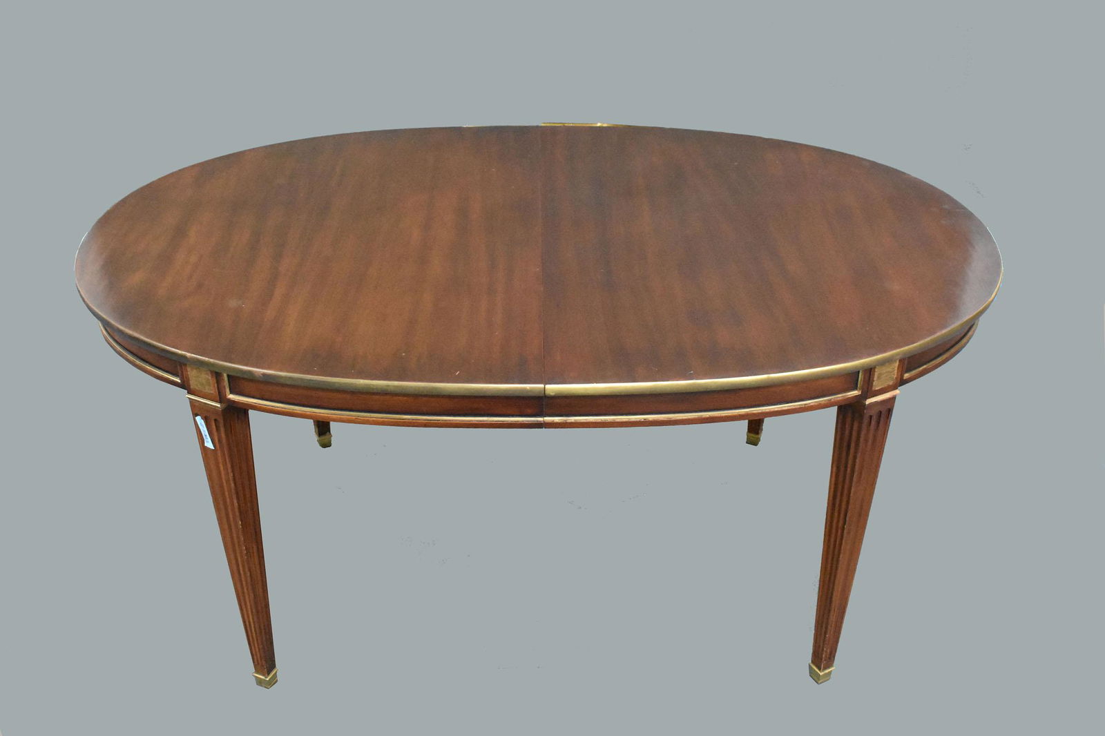 LOUIS XVI STYLE BRASS MOUNTED MAHOGANY EXTENSION DINING TABLE (1 of 4)