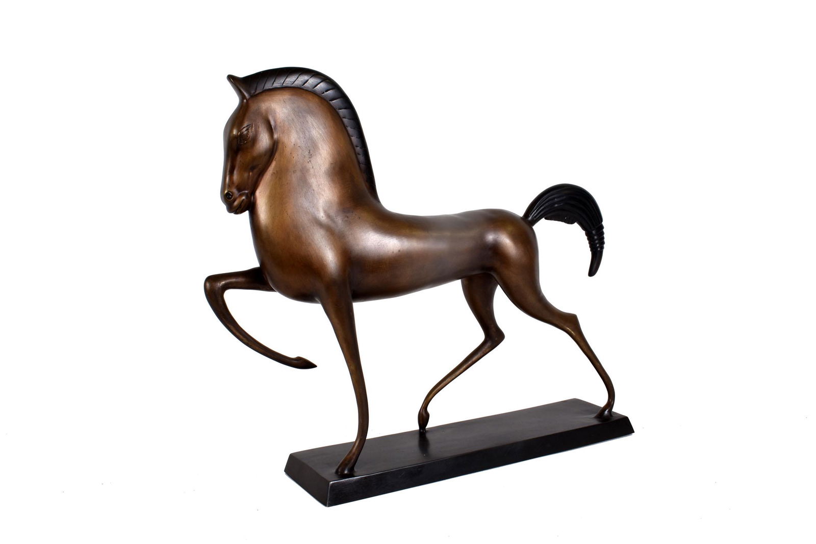 PATINATED BRONZE HORSE IN THE MANNER OF HAGENHAUER (1 of 3)