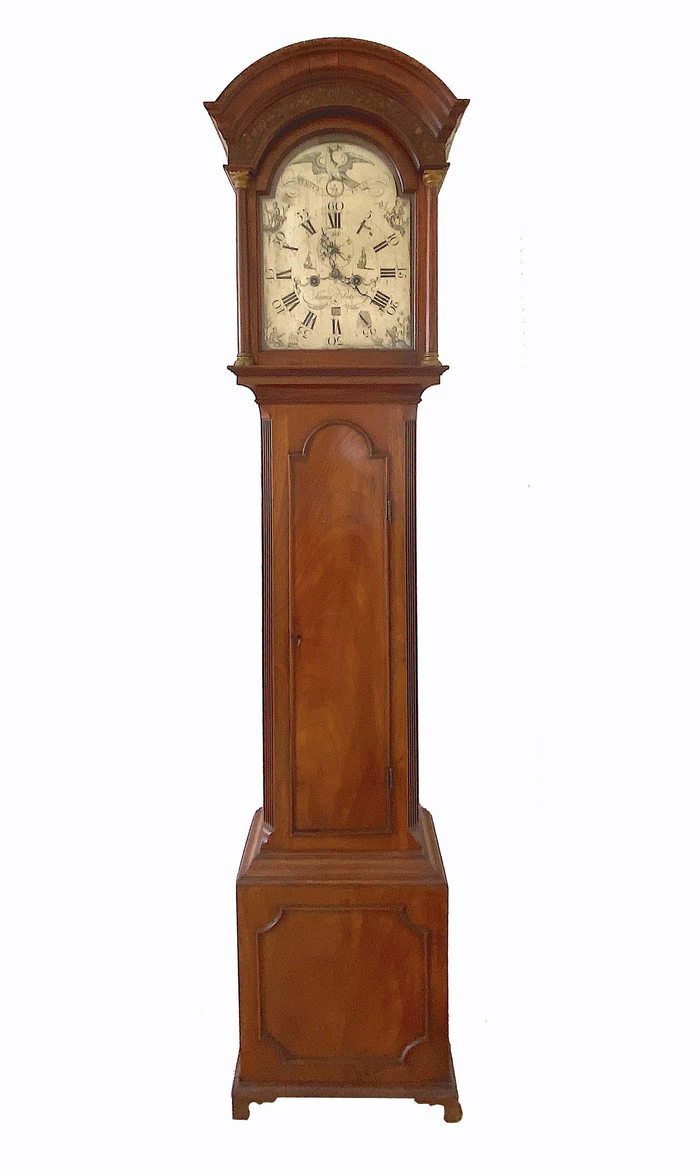 GEORGE III MAHOGANY TALL CASE CLOCK (1 of 11)