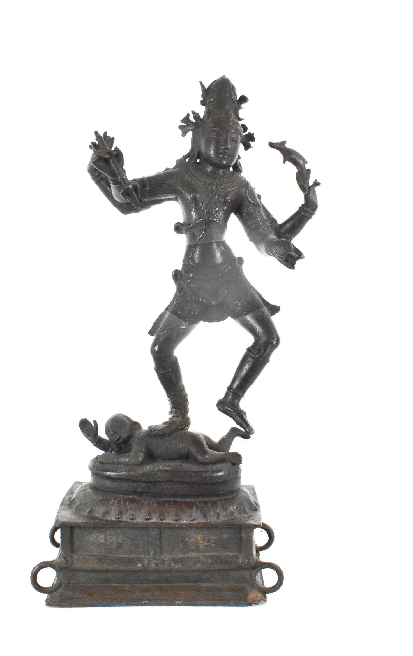 INDIAN PATINATED BRONZE OF SHIVA (1 of 12)