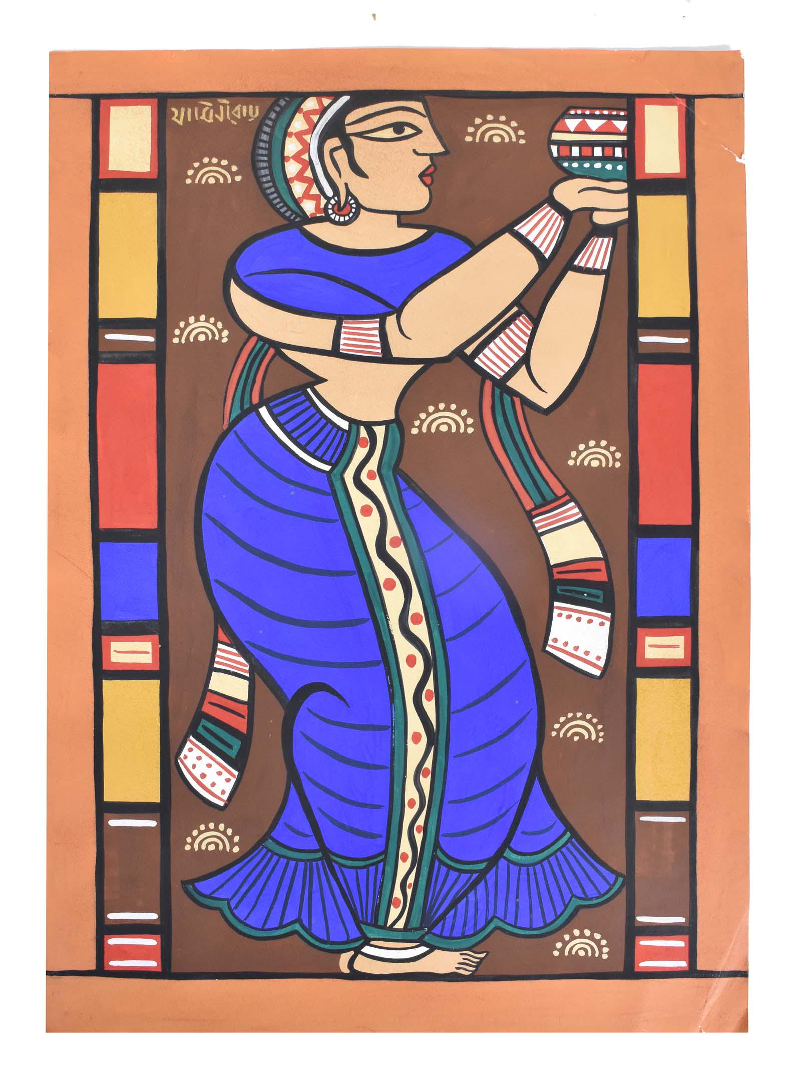 JAMINI ROY (Indian. 1887-1972) PAINTING (1 of 6)