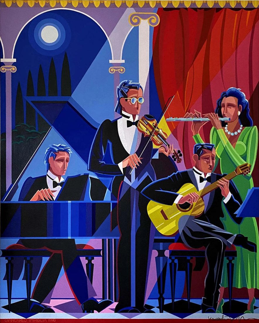 GIANCARLO IMPIGLIA (Italian/American. b. 1940)  PAINTING (1 of 9)