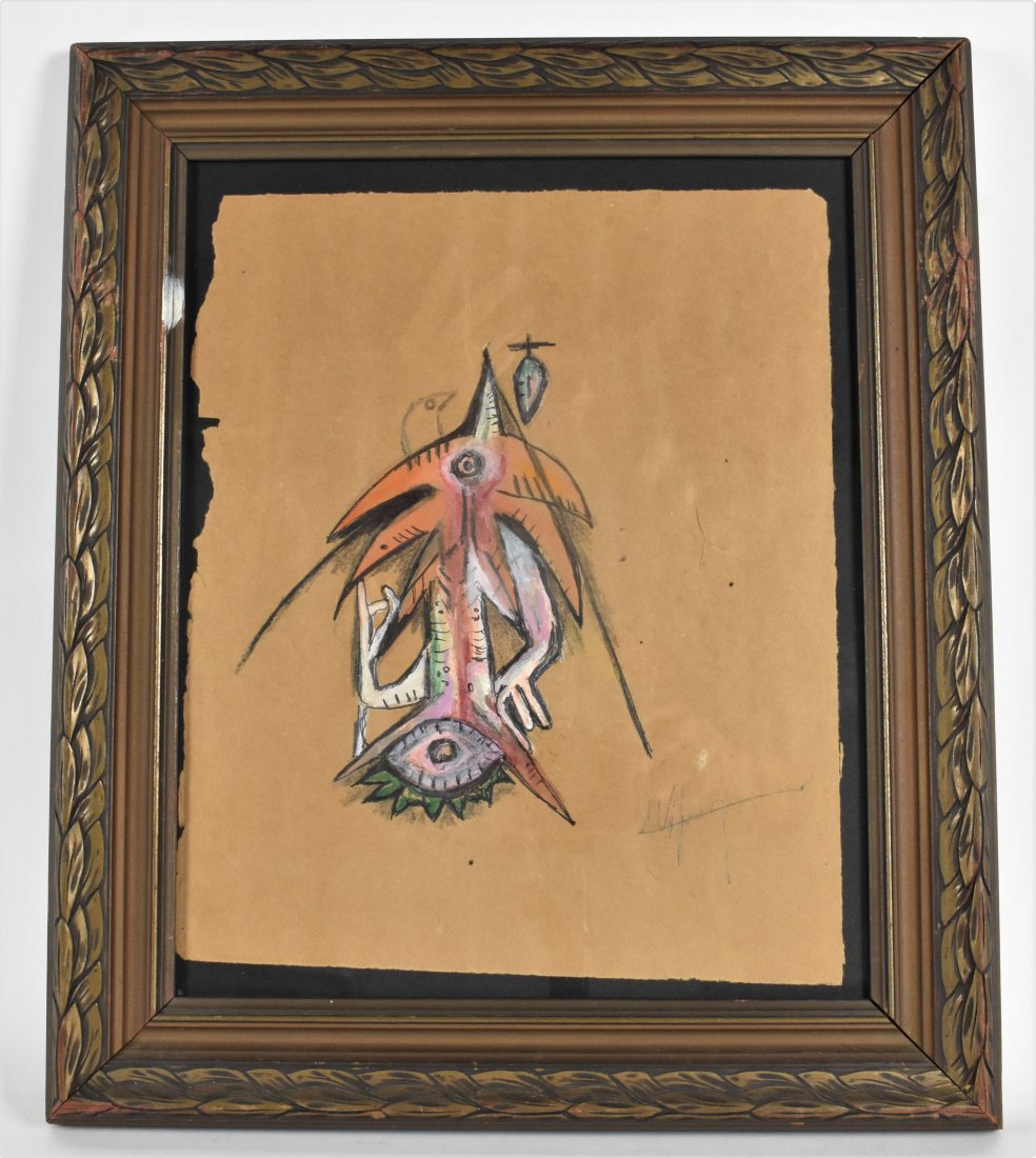 MANNER OF WILFREDO LAM (Cuban. 1902-1982) PAINTING (1 of 5)