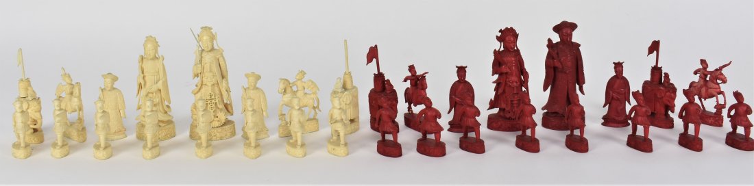CHINESE CARVED CHESS SET (1 of 7)