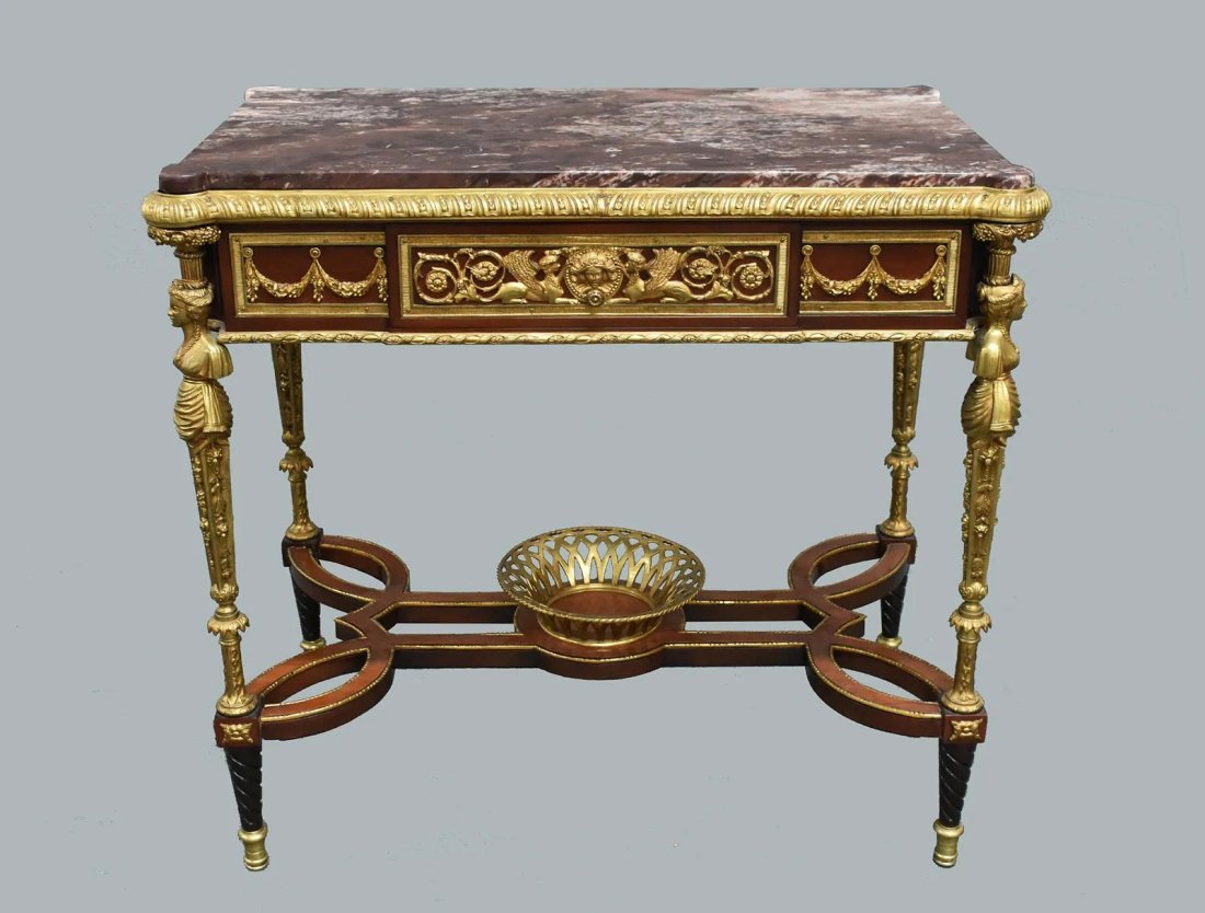 LOUIS XVI STYLE ORMOLU-MOUNTED CENTER TABLE (1 of 7)
