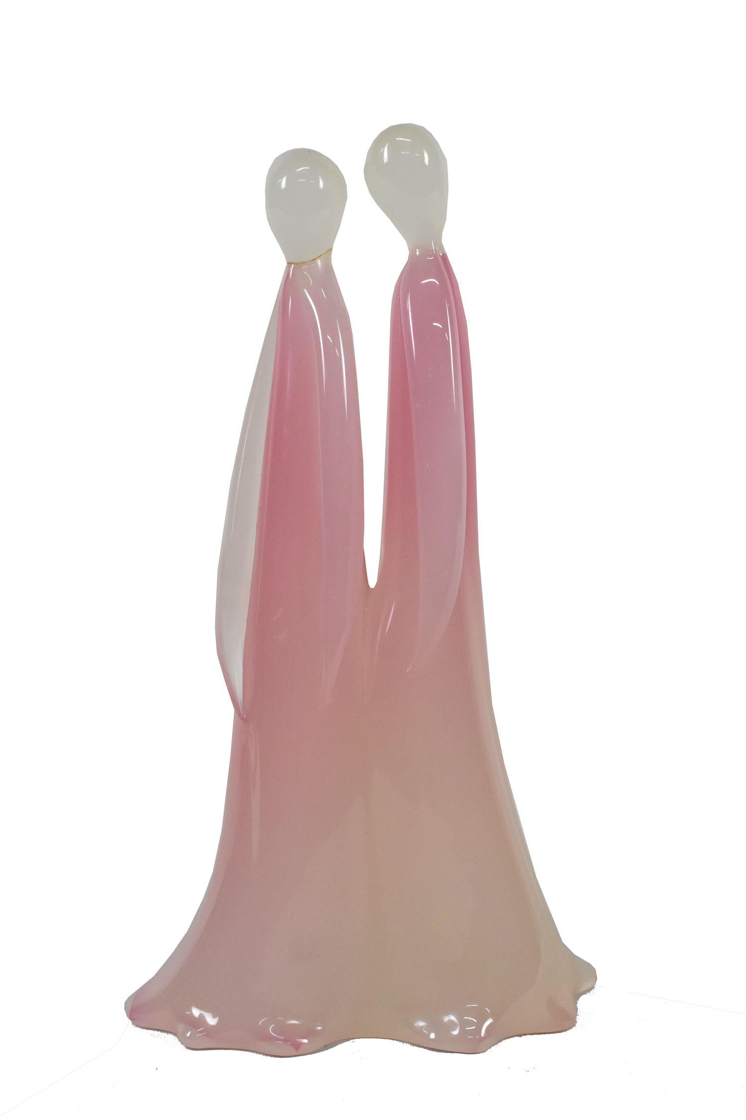 MURANO SEGUSO GLASS FIGURAL GROUP, Etched signature, Seguso, and with retailer paper label. (1 of 6)