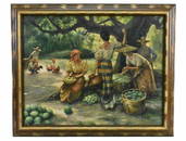 ATTRIBUTED TO FERNANDO AMORSOLO (Phillipines, 1892-1972), The Mango Gatherers, Signed, dated 1941,