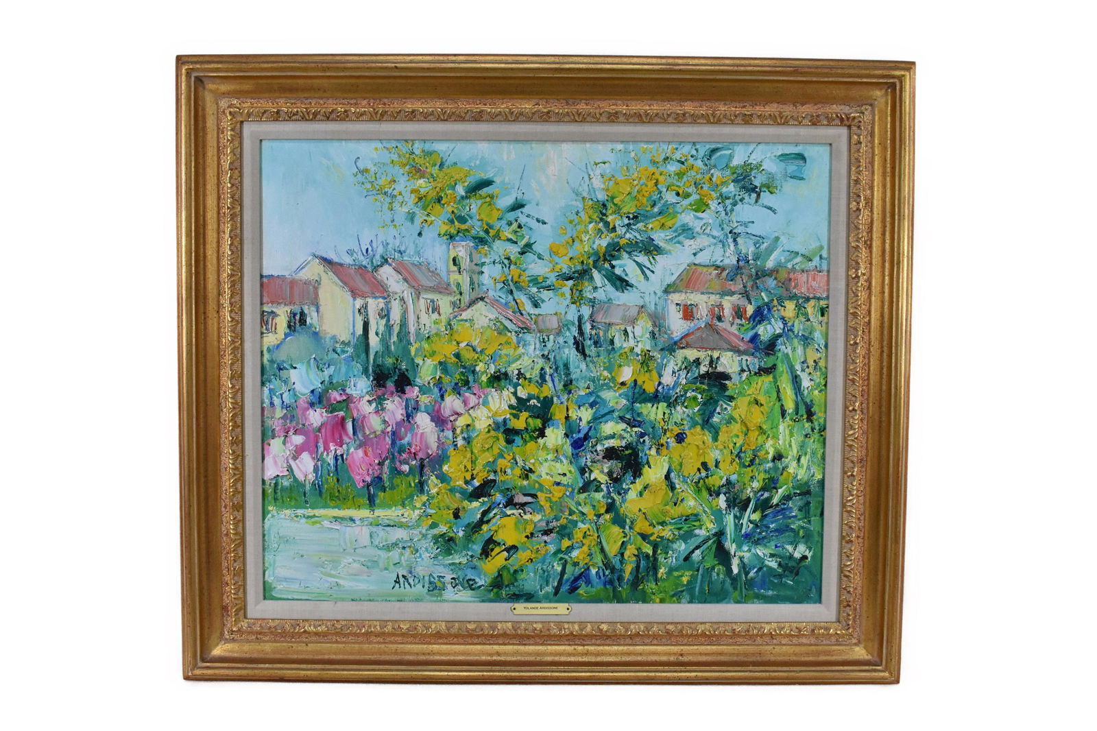 YOLANDE ARDISSONE (French. B.1927) PAINTING, Untitled (Rural Garden) Signed, l.c., and with artist (1 of 6)