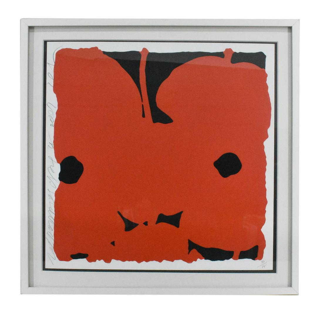 DONALD KEITH SULTAN (American, b. 1951), Red and Black Poppies, Serigraph, Signed and numbered 40/75 (1 of 5)