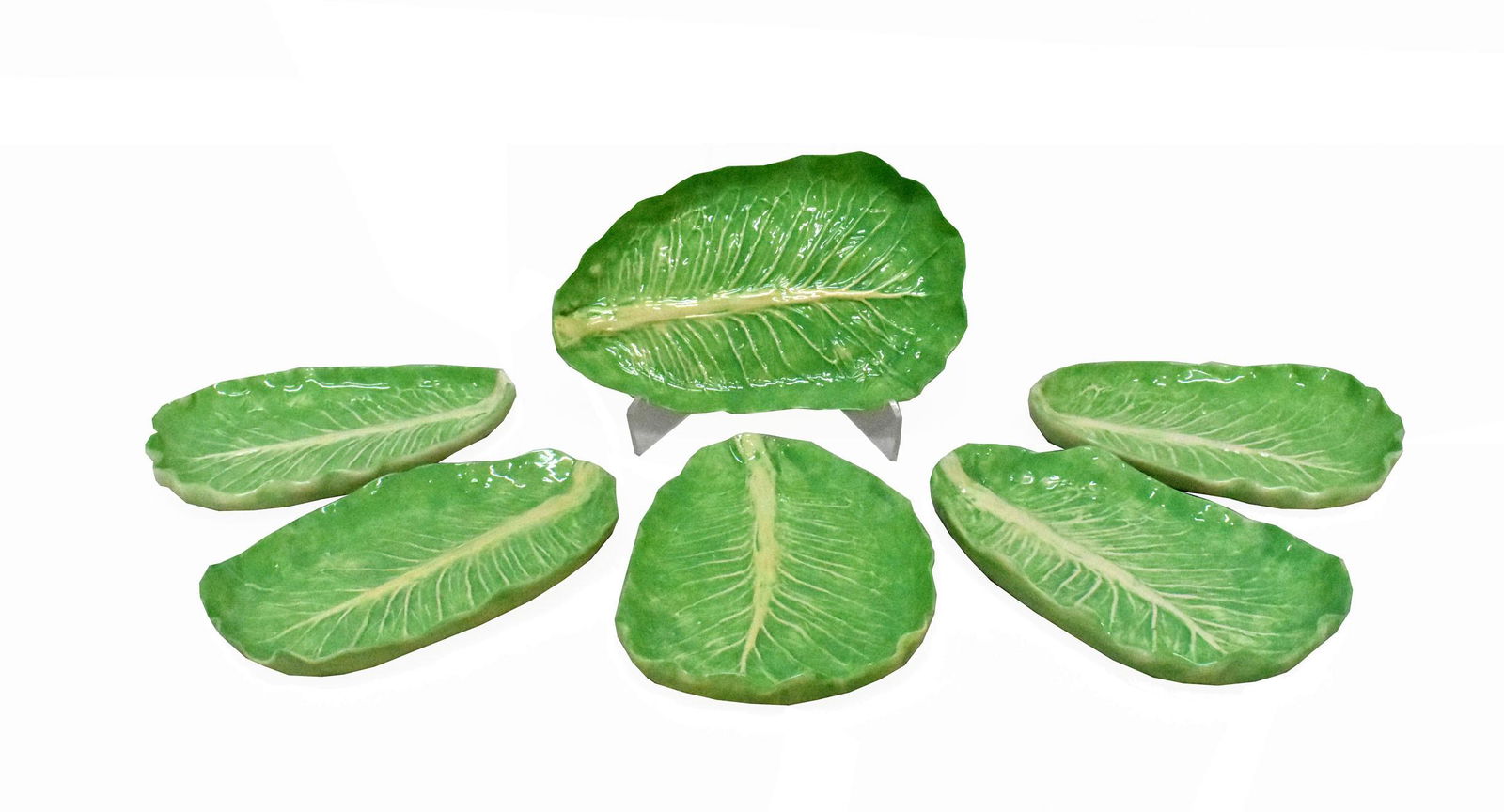 SIX DODIE THAYER POTTERY LETTUCE WARE SALAD PLATES (1 of 4)