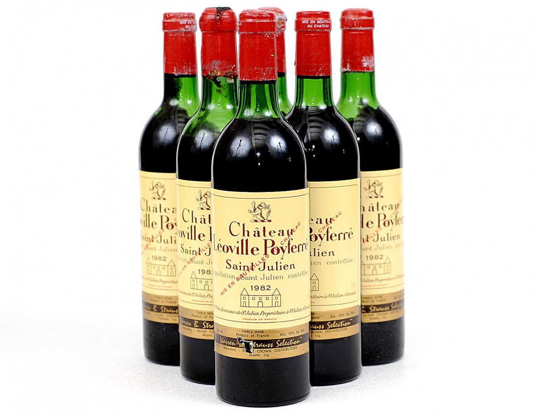 SIX BOTTLES CHATEAU LEOVILLE POYFERRE - 1982: (450/650)