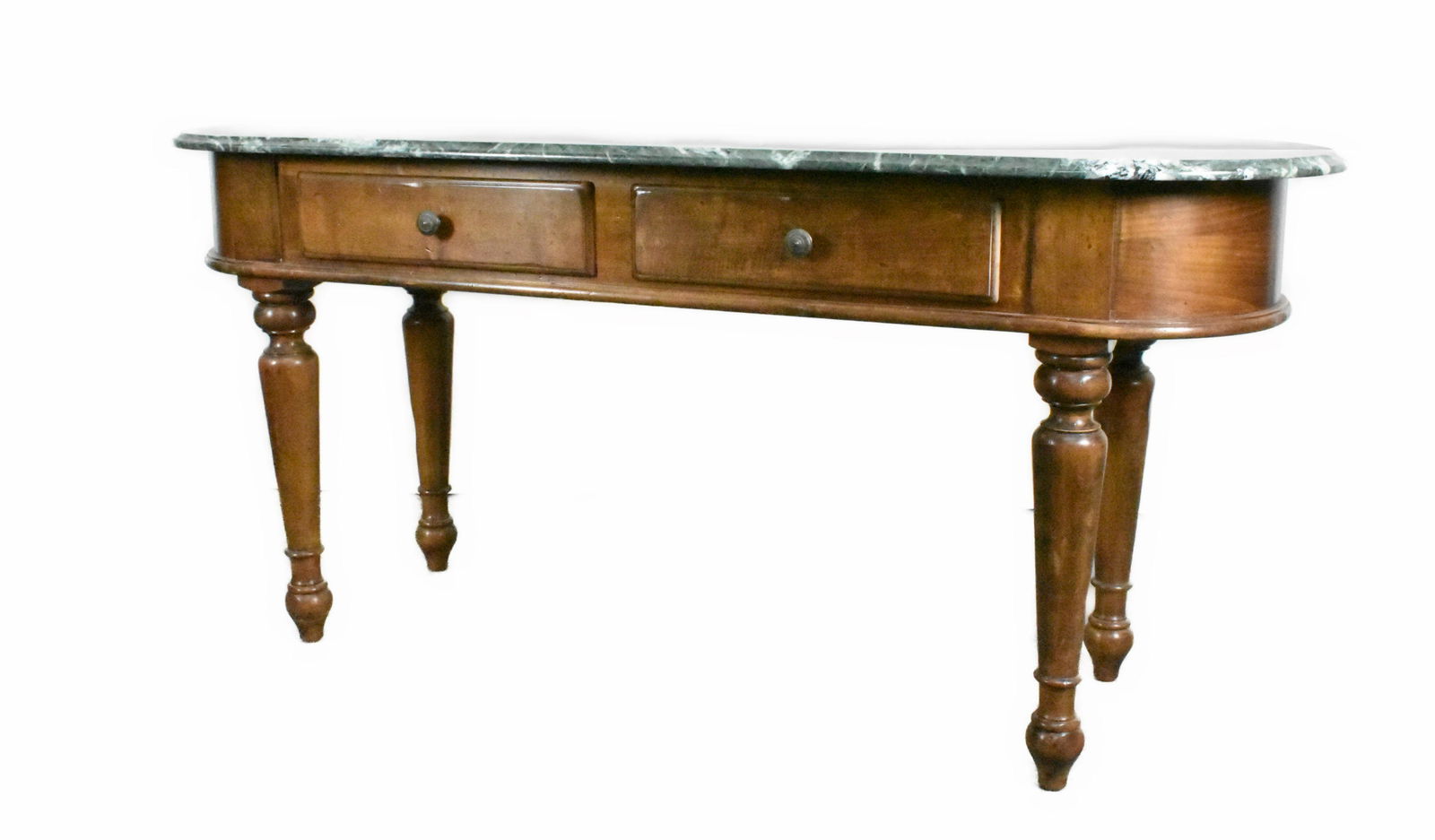 Italian Marble Top Console, 20th Century, bears Bloomingdales tag and marked Made in Italy, with two (1 of 4)