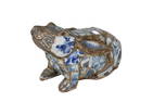 Folk Cement Rabbit Overlaid with Segmented Blue and White Pottery Shards, 20th Century, 6 1/2" h. 10