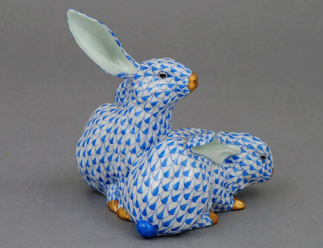 Herend Porcelain Bunny Group