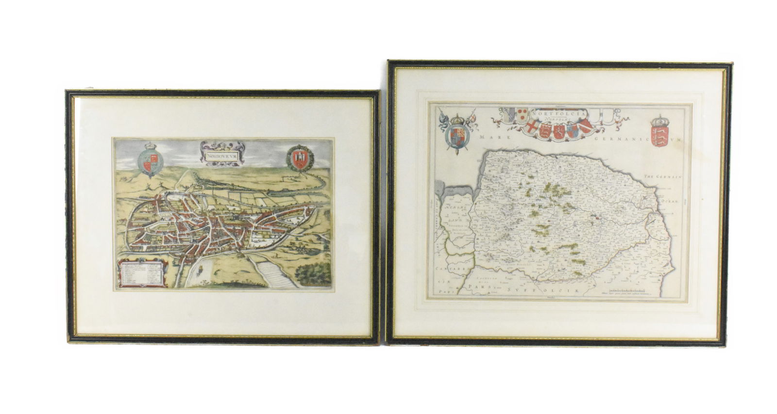 Two Antique English Hand Colored Maps, 11 3/4" x 17" and (1 of 7)