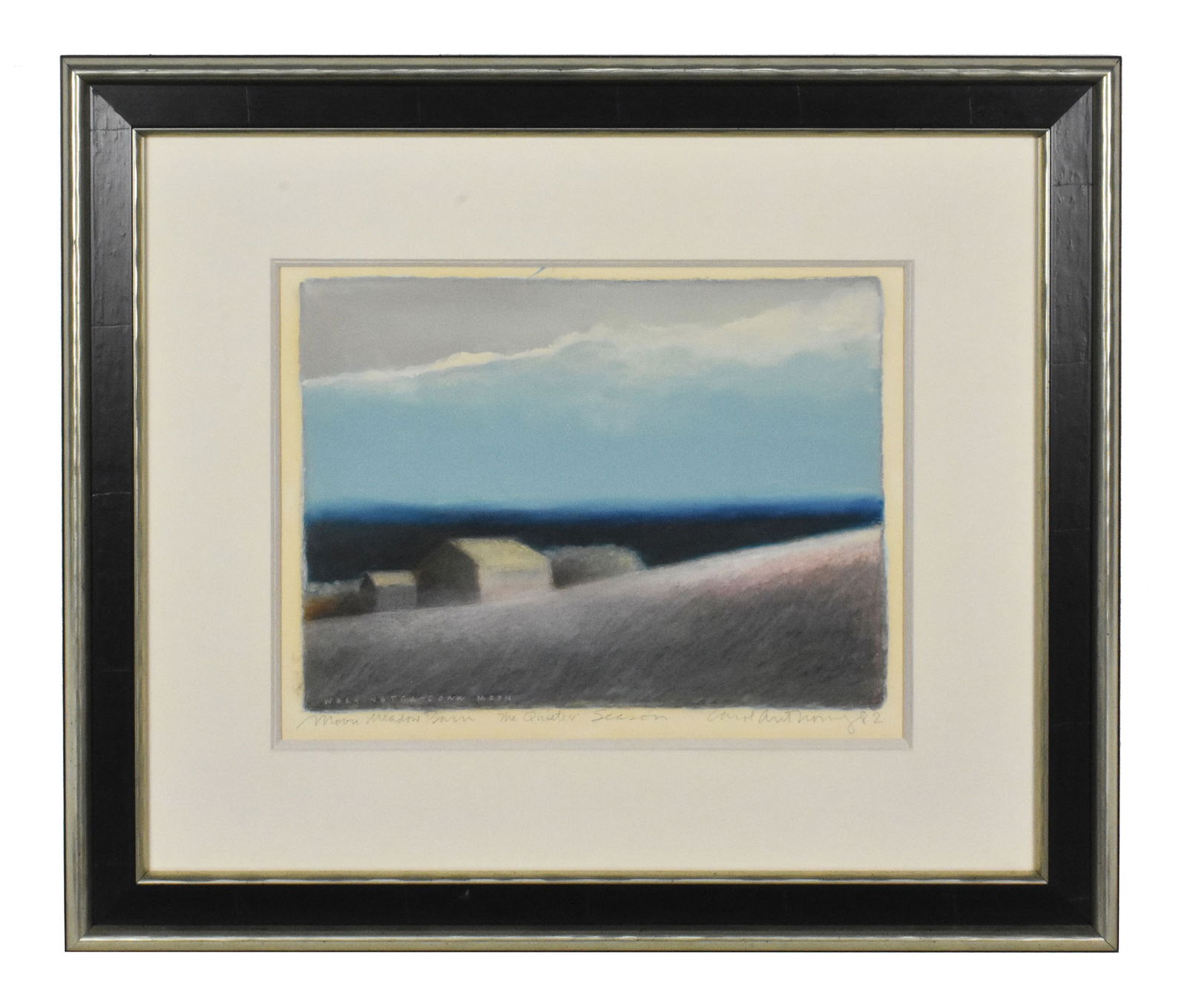 Carol Anthony (American, b.1943) Moon Meadow Barn, The Quieter Season, Color Crayon and Pencil on (1 of 3)