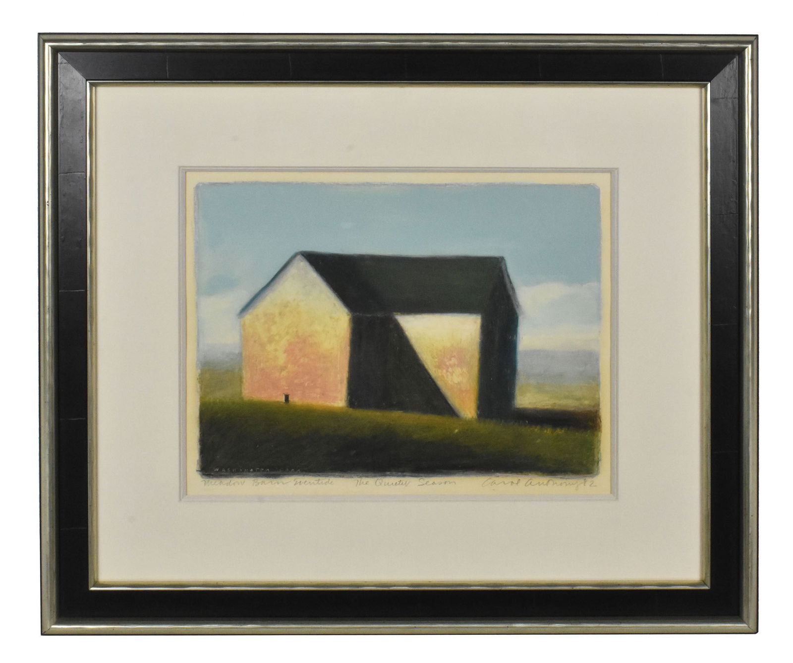 Carol Anthony (American, b.1943) Meadow Barn Eventide, The Quieter Season, Color Crayon and Pencil (1 of 3)
