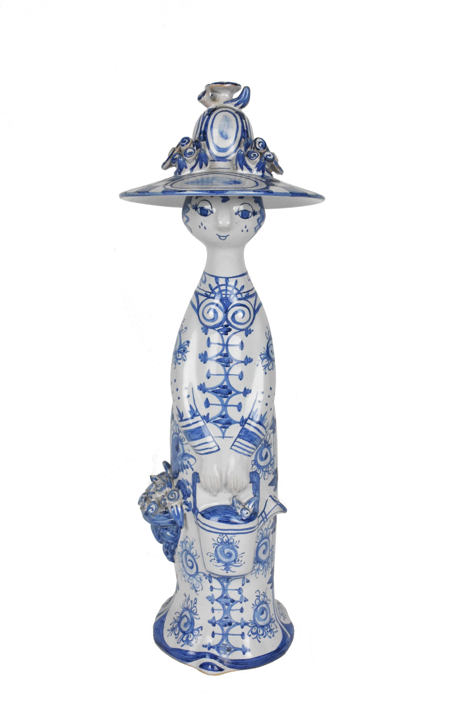 Bjorn Winblad Glazed Ceramic Figure from the Four Seasons, Signed Denmark and Sommer M21 and dated (1 of 3)