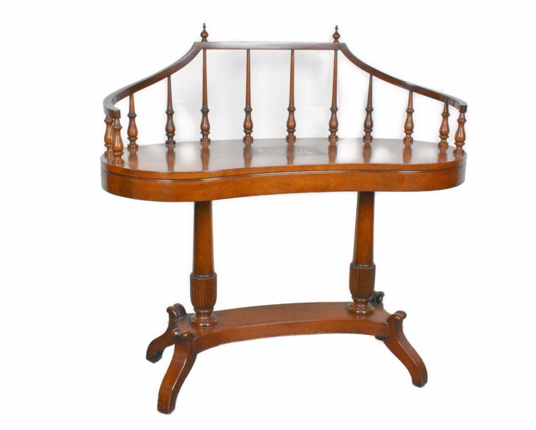 20th Century Mahogany Spindle Back Occasional Table, 41" h. 41" w. 18"d. (1 of 3)