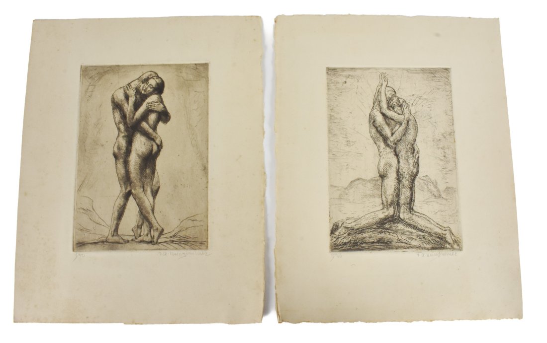 Fritz Heinsheimer (German, 1897-1958) Two Etchings (1 of 3)