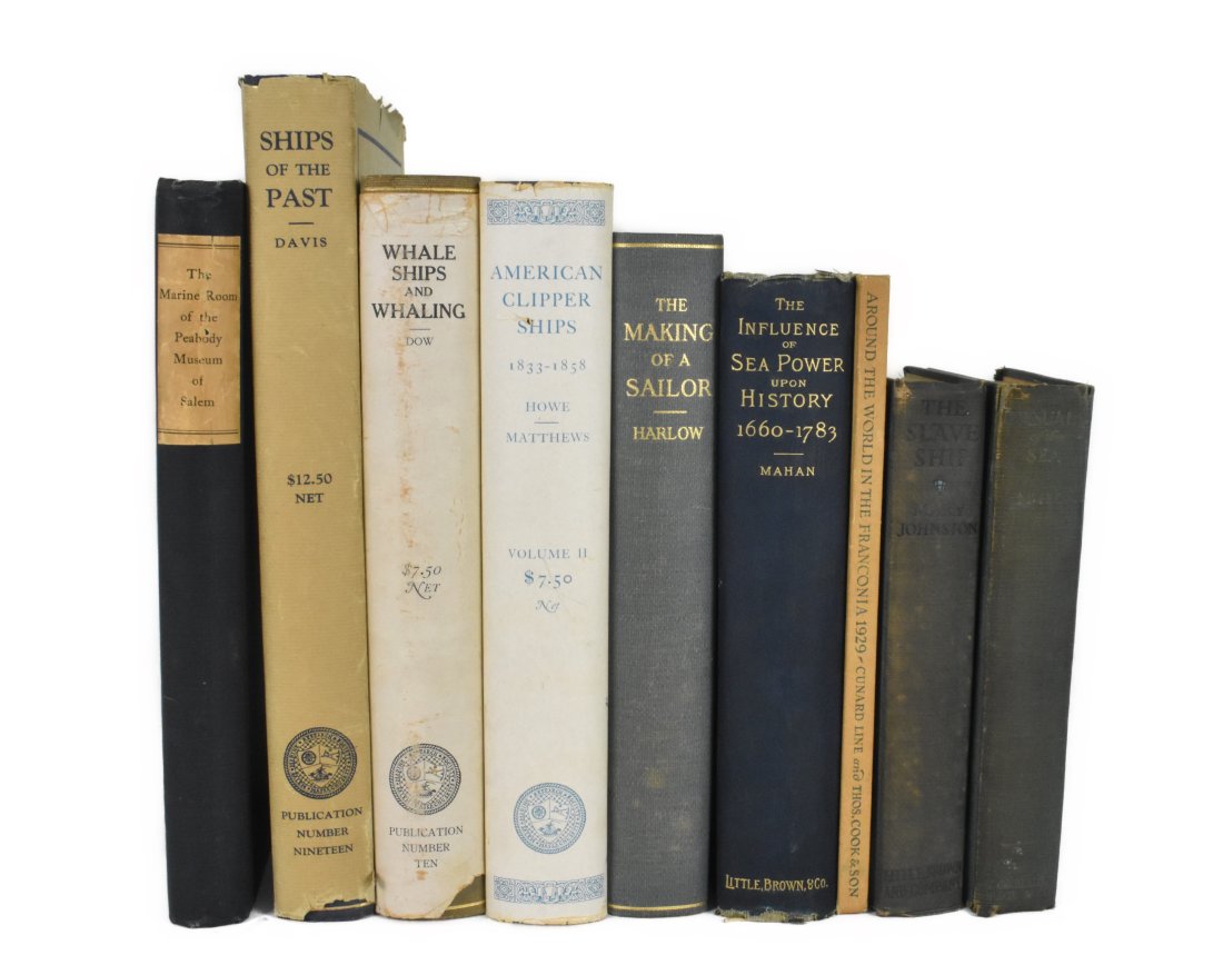 Nine Assorted Group of Antique Books on Ships and Shipping (1 of 6)