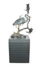 William Turner (American, b.1953) Large Bronze Polychrome Patinated Sculpture of a Heron and