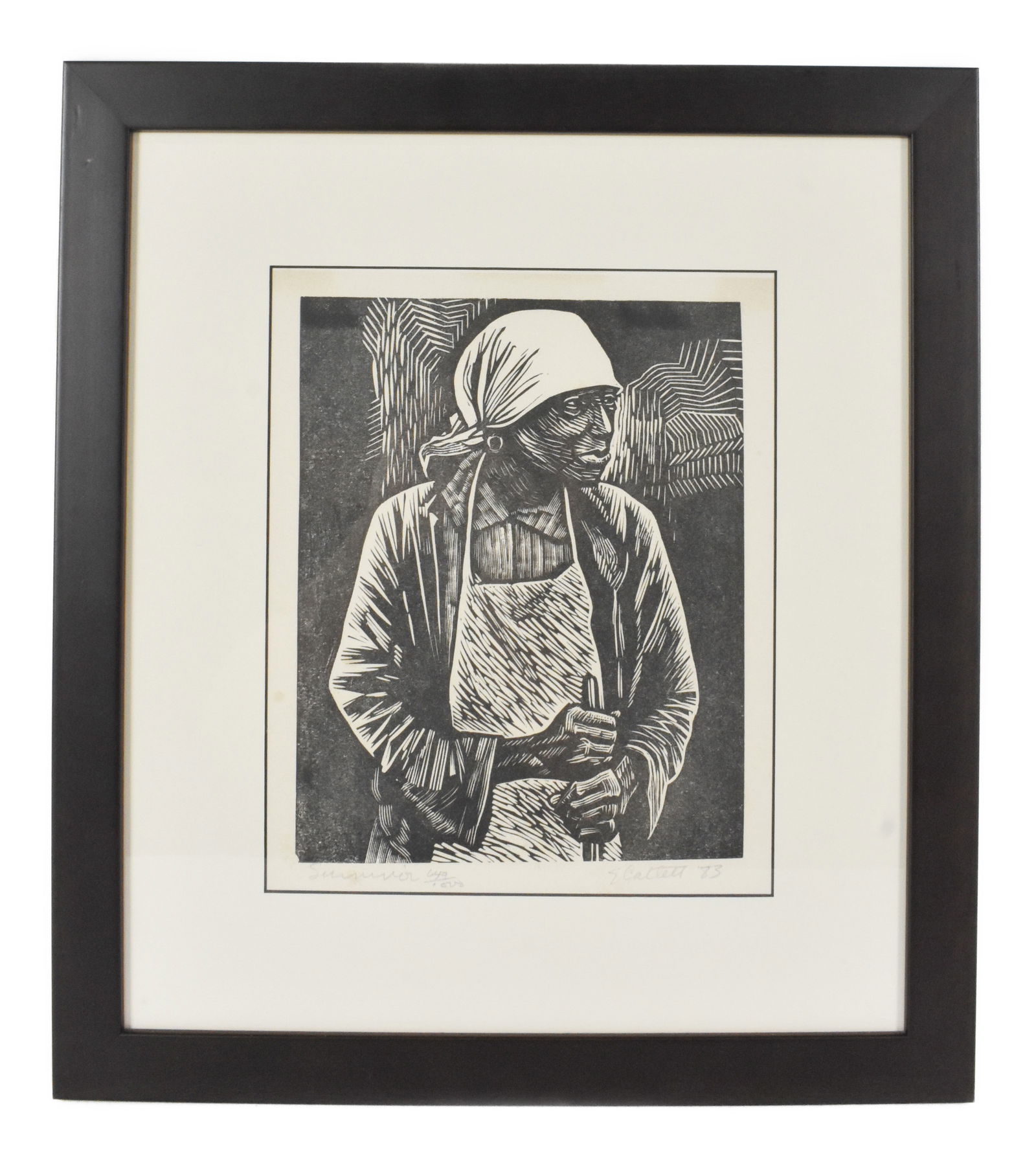 Elizabeth Catlett (American, 1915-2012) Survivor, Signed, Titled, dated '83, and numbered 649/1000 (1 of 4)