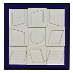 Victor Vasarely (French/Hungarian, 1906-1997) Dyok Positif, 1967, Wooden relief multiple painted in (1 of 6)